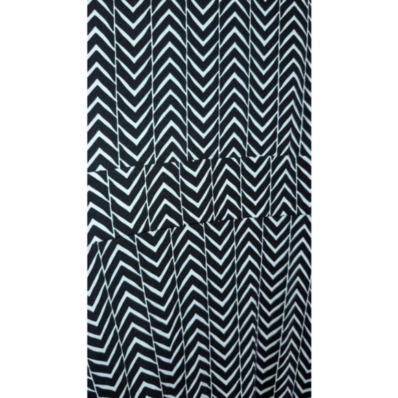 Cynthia Rowley black & white chevron stripe wrap dress tie waist Wom Large - Picture 7 of 9